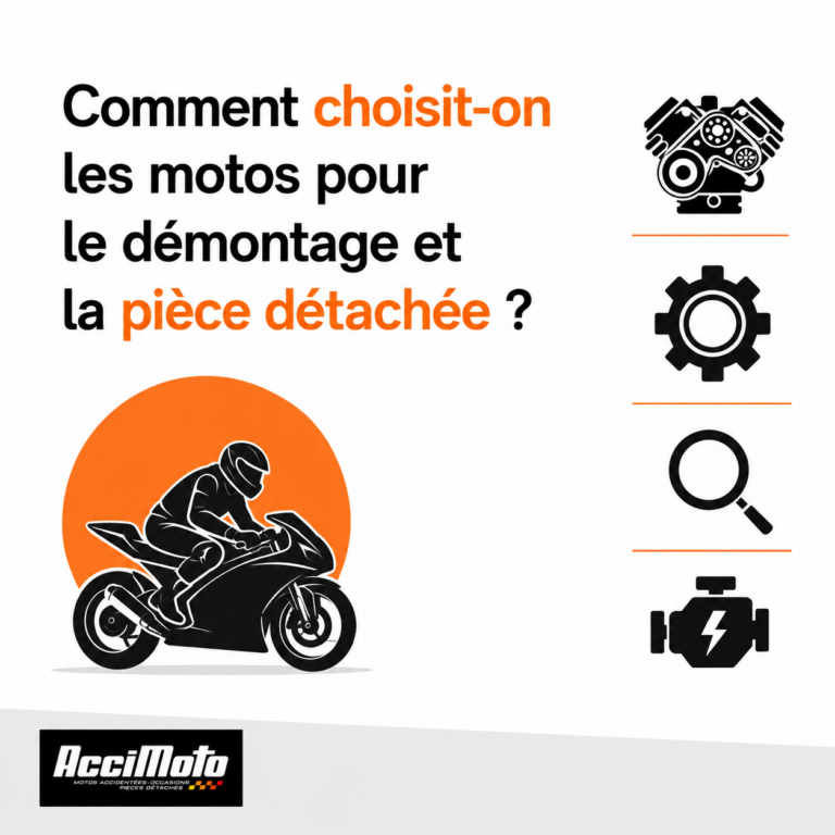 Comment choisit on les motos pour démontage et la pièce détachée